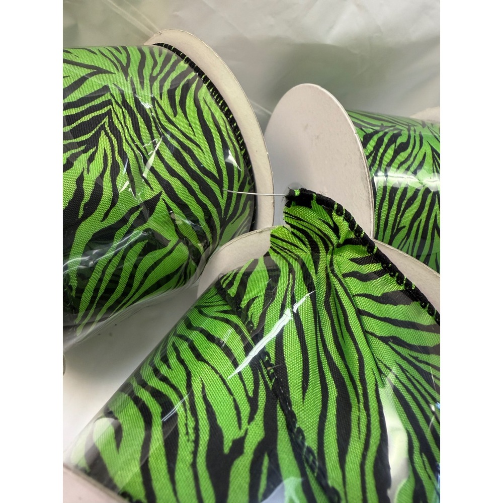 3 Pack Zebra Print Wired Ribbon Lime Green Black 2.5 Inch x 10 Yards Q19440-09 - Picture 5 of 8